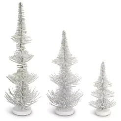 Frosted Pine Christmas Trees, Set of 3