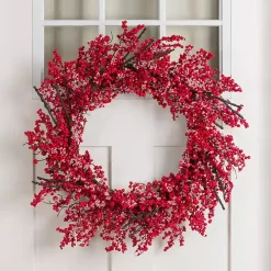 Frosted Red Berry Wreath