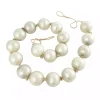 Frosted White Glass Orb Garland