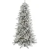 7.5 ft. Flocked Livingston Fir Pine Christmas Tree