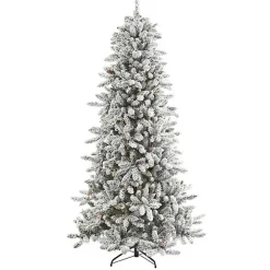 7.5 ft. Flocked Livingston Fir Pine Christmas Tree