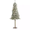 5 ft. Flocked Pre-Lit Alpine Christmas Tree