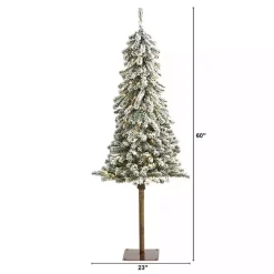 5 ft. Flocked Pre-Lit Alpine Christmas Tree