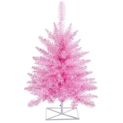 2 ft. Pink Plastic Christmas Tree
