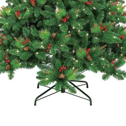 7 ft. Pre-Lit Berrywood Pine Christmas Tree