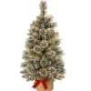 3-ft. Pre-Lit Flocked Glitter Christmas Tree