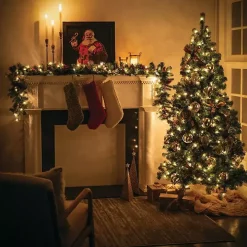 6.5 ft. Pre-Lit Pine Christmas Tree