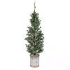 Galvanized Bucket Snowy Christmas Tree, 35 in.
