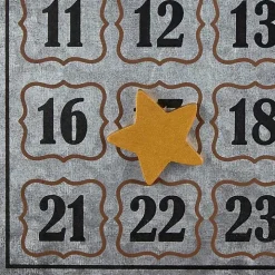 Galvanized Christmas Advent Calendar Plaque