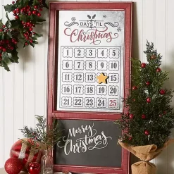 Galvanized Christmas Advent Calendar Plaque