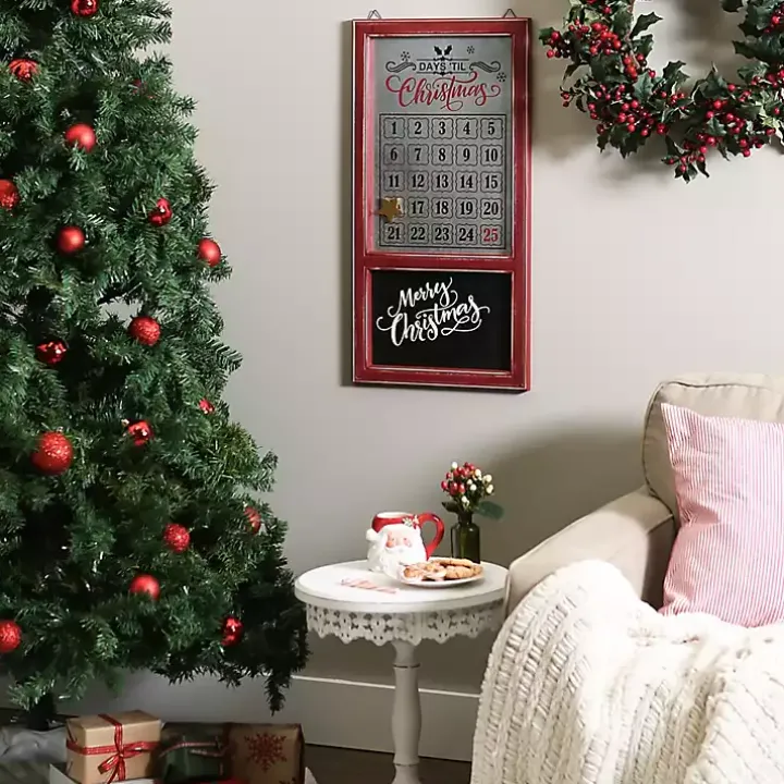 Galvanized Christmas Advent Calendar Plaque