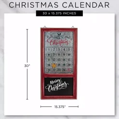 Galvanized Christmas Advent Calendar Plaque