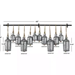 Galvanized Silver Round Bells Wall Plaque