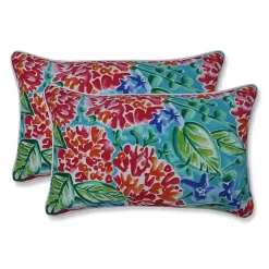 Garden Blooms Outdoor Lumbar Pillows, Set of 2