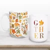Gather & Fall Leaves Mugs, Set of 2
