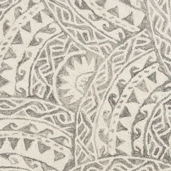 Geometric Round Waves Area Rug, 6 ft.