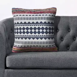 Geometric Stripe Throw Pillow