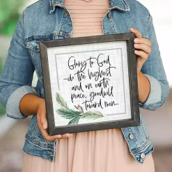 Glory to God Framed Wall Plaque