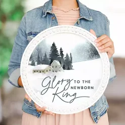 Glory to the Newborn King Round Wall Plaque