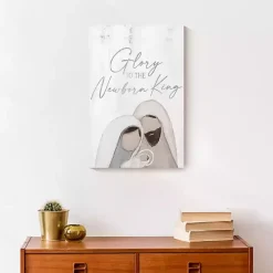 Glory to the Newborn King Canvas Art Print