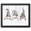 Gnome for the Holidays Framed Canvas Art Print