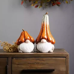 Gnomes with Pumpkin Hats, Set of 2