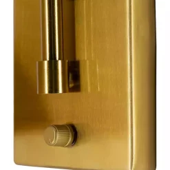 Gold and Rattan Wall Sconce