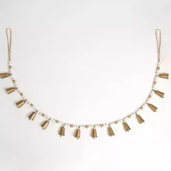 Gold and White Beaded Bell Garland