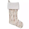 Gold Brushed Faux Fur Stocking
