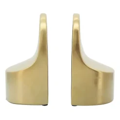 Gold Ceramic Curved Bookends