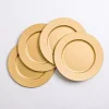 Gold Dotted Chargers, Set of 4