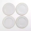 Gold Edge White Chargers, Set of 4