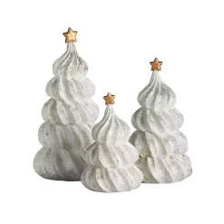Gold Glitter Meringue Christmas Trees, Set of 3