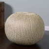 Gold Knit Frankie Pouf