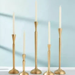 Gold Metal Taper Candle Holder, 18 in.