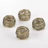 Gold Metal Twine Napkin Rings, Set of 4