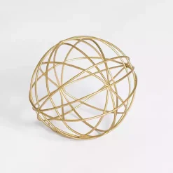 Gold Metal Wire Orb, 5 in.