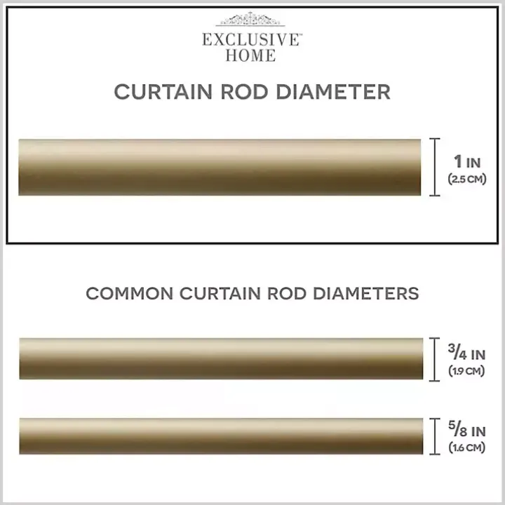 Gold Open Sphere Curtain Rod, 120 in.