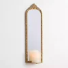 Gold Ornate Beaded Mirror Wall Sconce