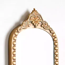 Gold Ornate Beaded Mirror Wall Sconce