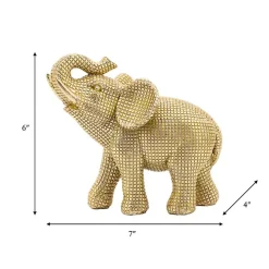 Gold Resin Elephant Figurine