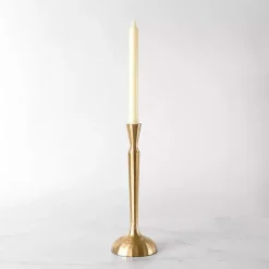 Gold Slim Taper Candle Holder, 12 in.