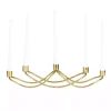 Gold Stainless Steel Curved Candelabra