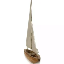 Golden Mango Wood Sailboat, 16 in.