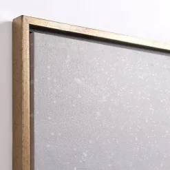 Golden Snowy Trees Framed Canvas Art Print