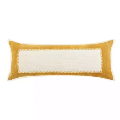 Golden Yellow Riviera Braided Frame Lumbar Pillow