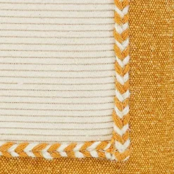 Golden Yellow Riviera Braided Frame Lumbar Pillow