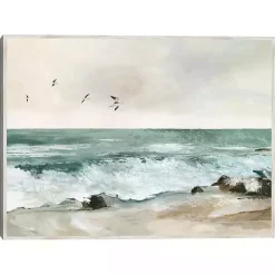 Graceful Sea Framed Canvas Art Print