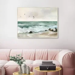 Graceful Sea Framed Canvas Art Print