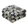 Graphite Floral Outdoor Seat Cushions, Set of 2